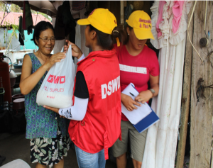 DSWD and LGU staff deliver the relief goods to each house of the affected families in Brgy. San Antonio, Basco, Batanes.