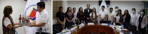 From left to right: Assistant Secretary for  Standards and Capacity Building Group (SCBG) Diana Rose S. Cajipe, MD, FPOGS; Undersecretary for SCBG Denise Florence B. Bragas; UNFPA Officer for Monitoring and Evaluation, Mr. Jose Roi Avena; Consultant for Gender, Ms. Anna Francesca Cubos; OIC for Programme, Dr. Joseph Michael Singh; UNFPA  Country Representative, Dr. Leila Saiji Joudane; Undersecretary for Policy and Plans Group (PPG) Atty. Adonis P. Sulit, CESO II; Undersecretary for Finance under General Administration and Support Services Group (GASSG) Antonio Cid Crisanto Jr.; Undersecretary for Social Welfare and Development (OUSWD) Sally P. Navarro; Assistant Secretary for PPG Janet P. Armas, CESO IV; Undersecretary for Inclusive and Sustainable Peace Alan A. Tanjusay; Assistant Secretary for Office of the Secretary (OSEC) Concerns Irene B. Dumlao, CESO IV.