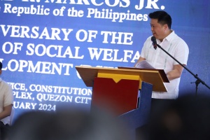 Department of Social Welfare and Development (DSWD) Secretary Rex Gatchalian outlines the  major accomplishments of the Department in 2023 during its 73rd Founding Anniversary celebration on Friday (January 12) at the Central Office in Quezon City.