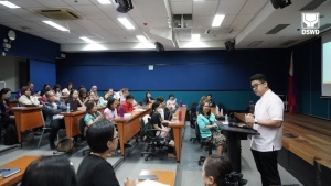 The Department of Social Welfare and Development’s (DSWD) Social Welfare Institutional Development Bureau (SWIDB) headed by its director Atty. Justin Caesar Anthony Batocabe welcomes the 2nd batch of scholars under the Post Graduate Diploma on Child Protection cum Case Management during the onboarding ceremony at Miriam College on March 5.