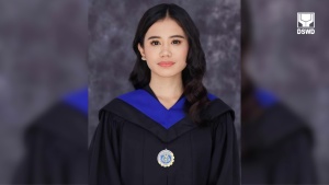 Khane Jevie Rose Solante Cervantes in her graduation picture. Khane, a former 4Ps monitored child, is happy with the numerous blessings in her life.